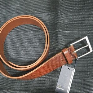 Fred Perry Tan Leather Belt